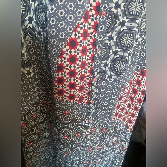 Johnny was multicolored long dress with belt of the same fabric size XS - Picture 13 of 15